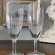 2 ancient engraved blown glass flutes