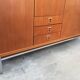 1960 plating chrome legs teak Cabinet