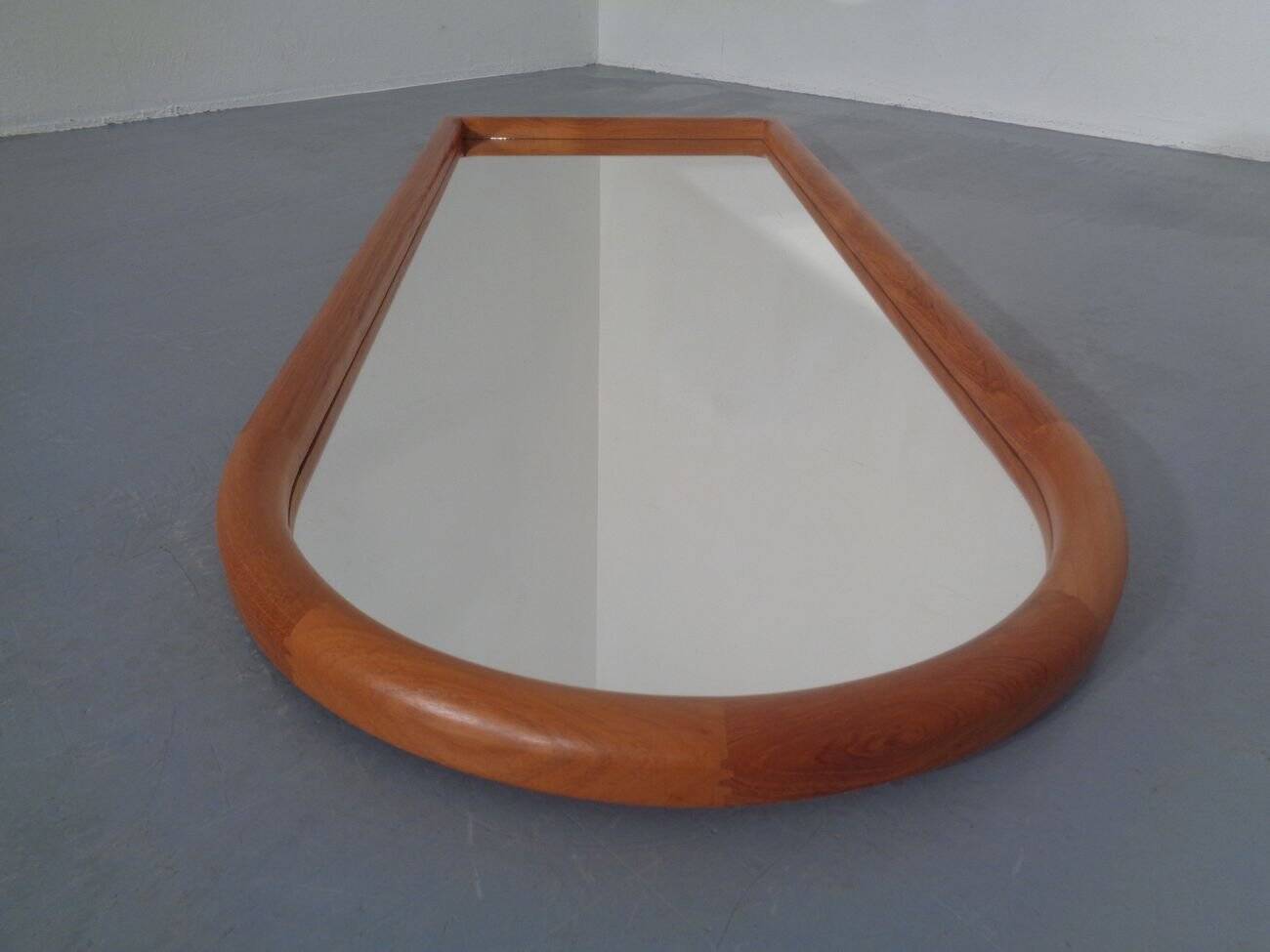Large Cathedral Teak Mirror by Kai Kristiansen for Vildbjerg Møbelfabrik, 1960s