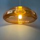 Suspension Space Age UFO en plexiglas orange/marron