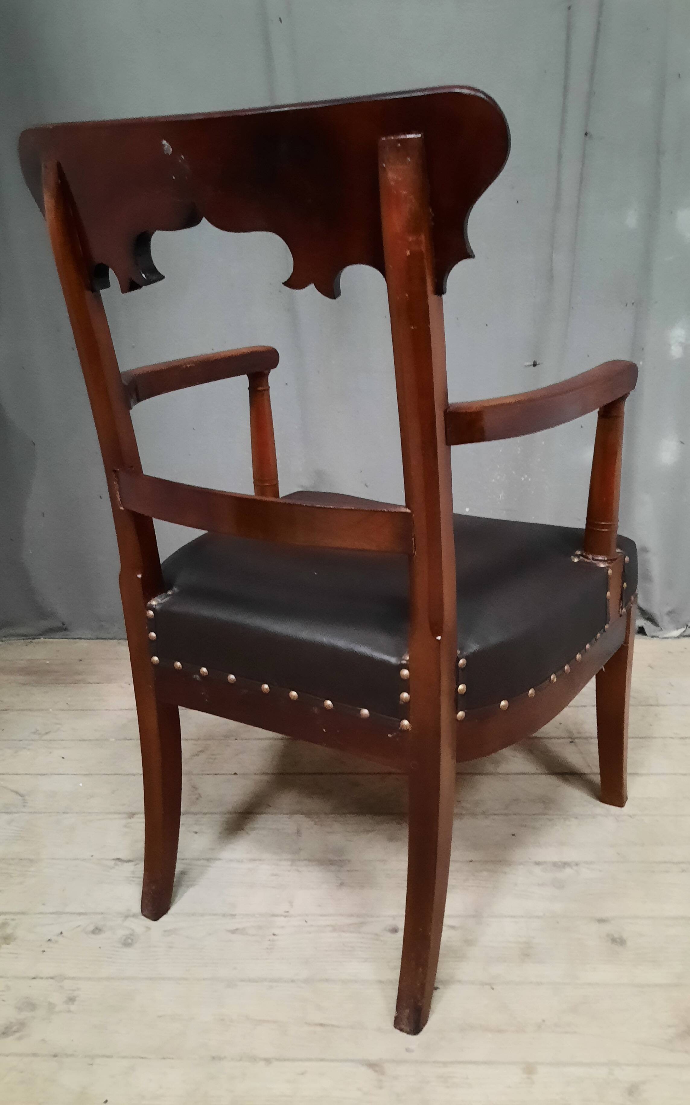 Fauteuil de bureau en acajou