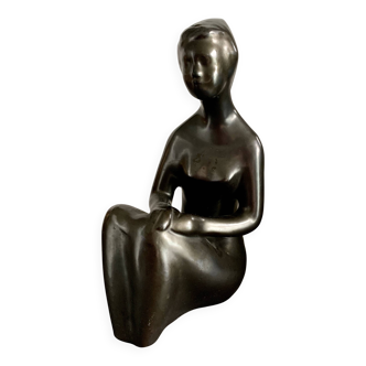 Sculpture Dame en Céramique par Jitka Forejtova pour Keramos, 1960s