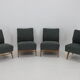 Fauteuils modulaires des années 1970 en bois de hêtre et tissu Kirgby, Tchécoslovaquie