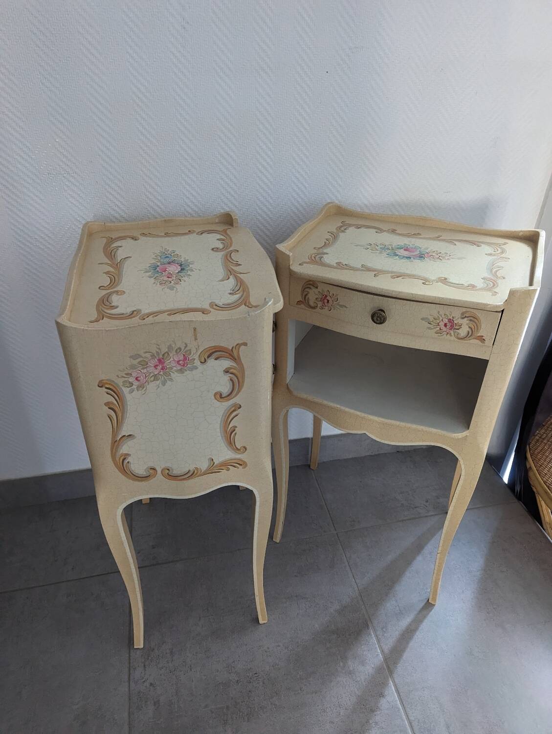 Pair of Venetian bedside tables