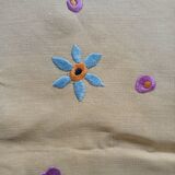 Small antique embroidered tea tablecloth