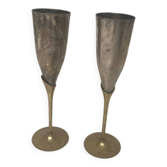 Silver Champagne FluteSet of 2