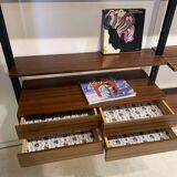 Rosewood Wall or Floor/Ceiling Bookcase