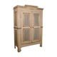 Antique lacquered and gilded Italian wardrobe in Louis XVI style from 19th century