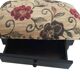 Foot Rest Stool Upholstered Floral Velvet Fabric With Drawer Vintage Deco