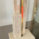 Travertine and brass lamp from the 70s
