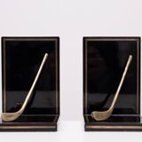 Brass Golf clubs Bookends 1970s England
