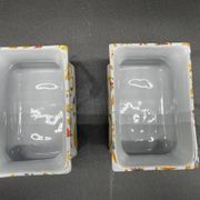 Pair of planters, Martinetti Paris, artisanal porcelain