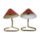 Pair of desk lamps mid century by Erik Wärna for Rydahls 1950 s