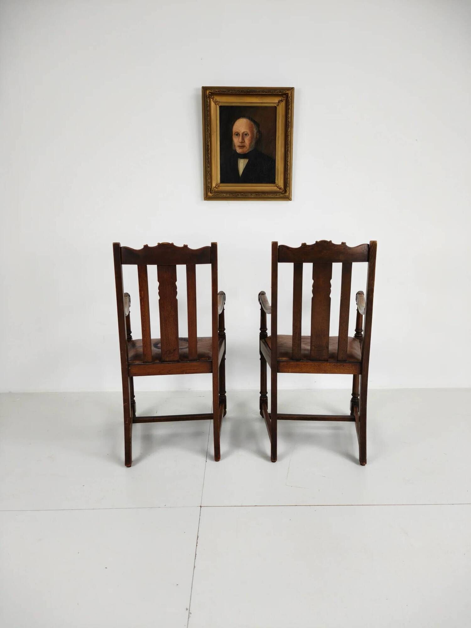 Paire de fauteuils en chêne F. Parker & Son – XIXe siècle anglais