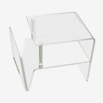 Coffee table plexiglass magazines holder