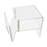 Coffee table plexiglass magazines holder