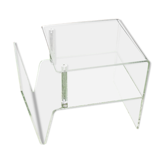 Coffee table plexiglass magazines holder