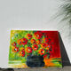 Bouquet de fleurs huile sur toile tableau