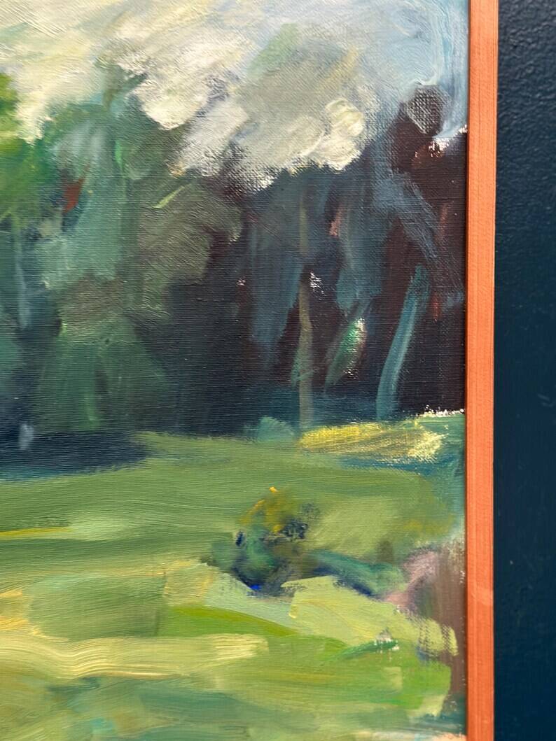 Original Swedish Oil on Canvas “Forest” by Leif Nilsson – Signed – Vintage