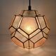 Space age mother-of-pearl and brass chandelier