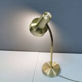 Older Swedish table lamp, estimated 1980s, in gold-colored aluminum with “bend”.