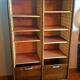 Meuble classeur rideau burwood bois et cuir