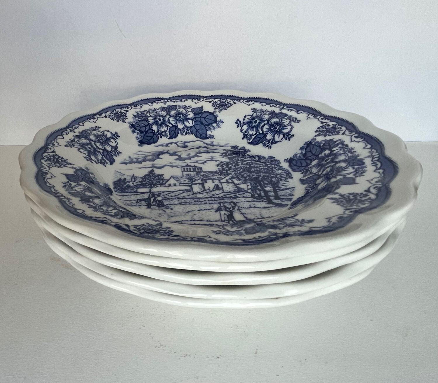 5 hollow plates English décor