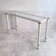 Iconic white console with designer spacer, signed Pierre Vandel Paris