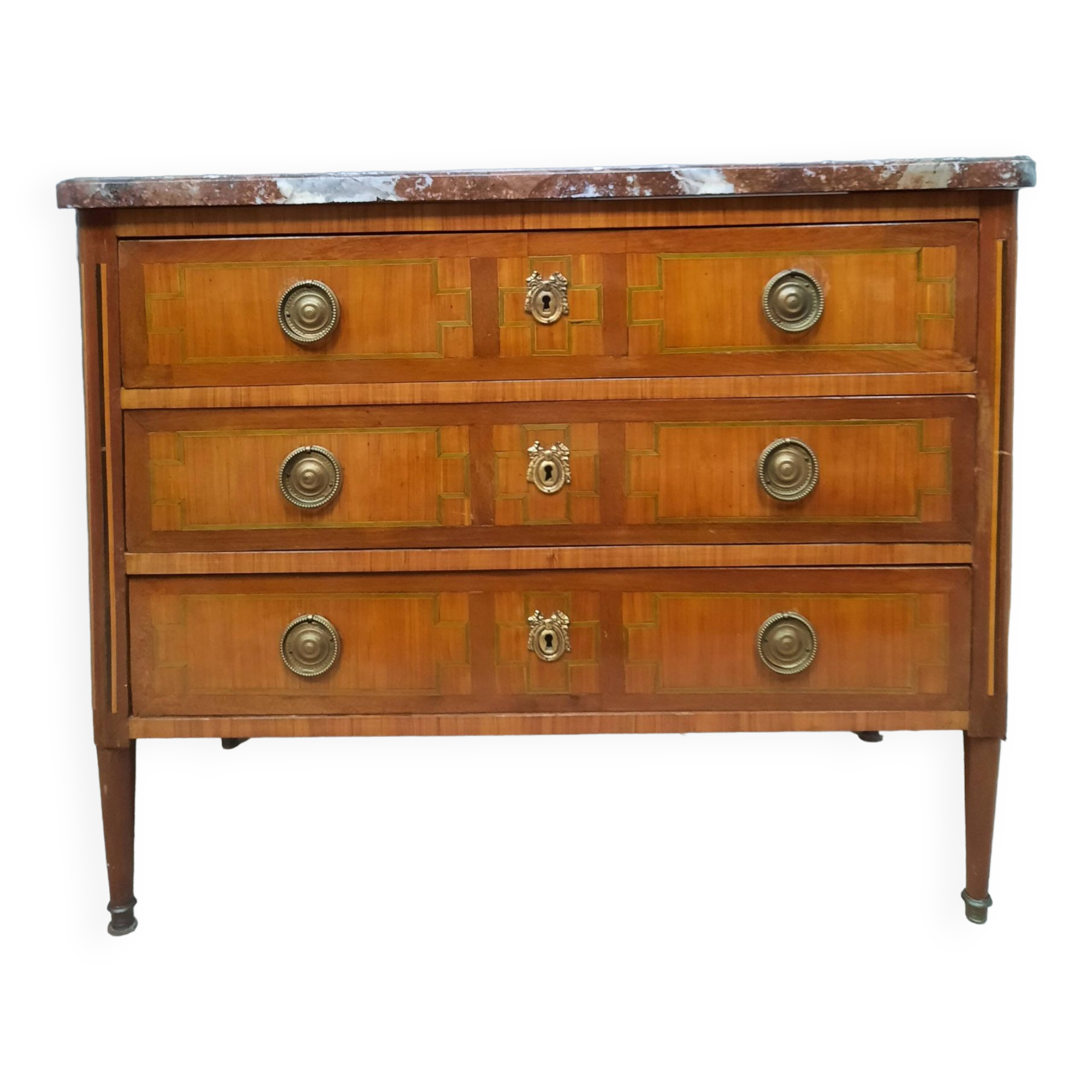 18th century veneer chest of drawers