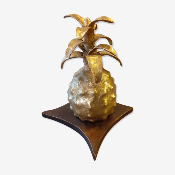 Bloc porte anans en bronze et en bois