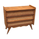 Commode rotin pieds compas