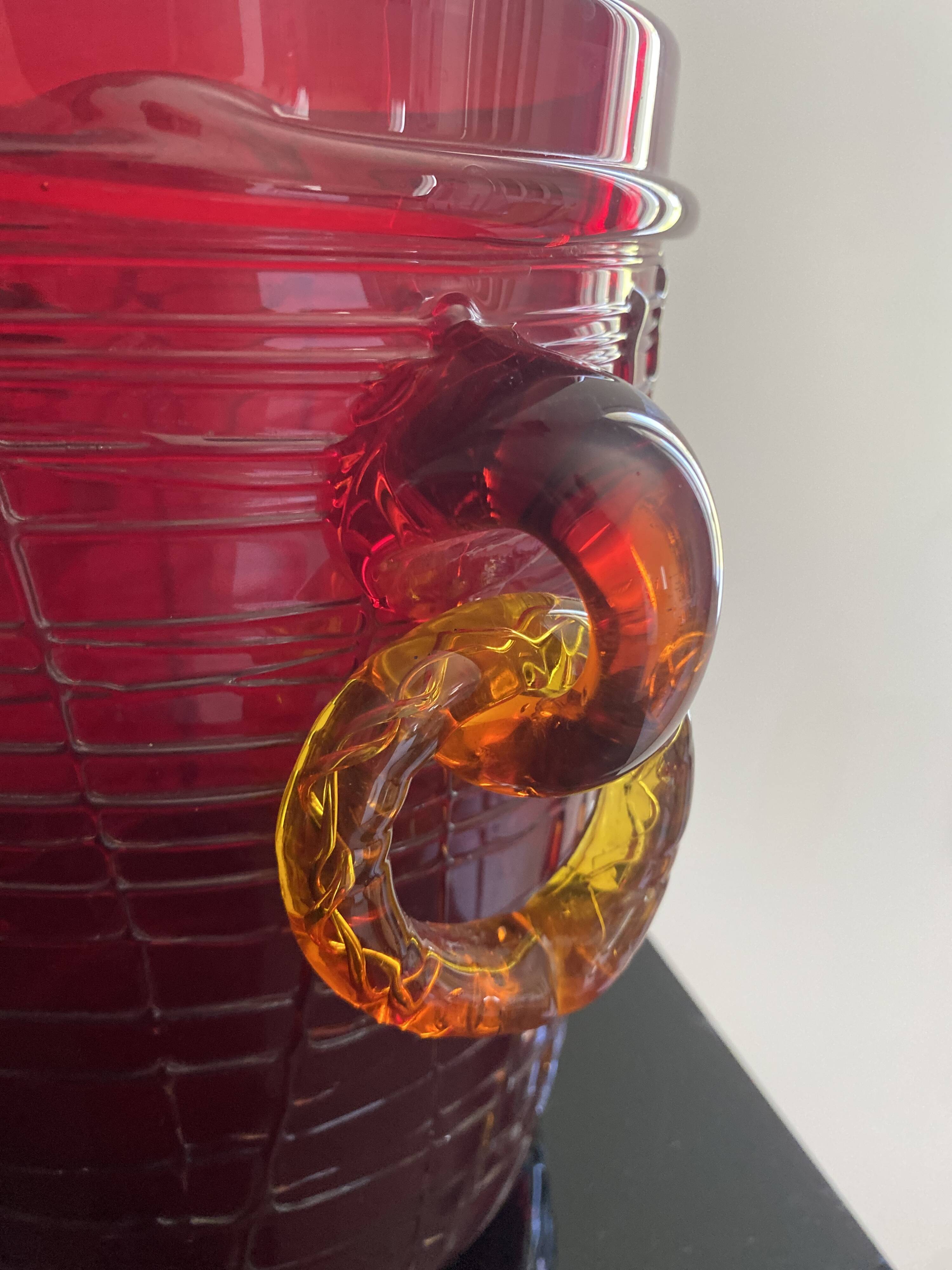 Champagne bucket in glass
