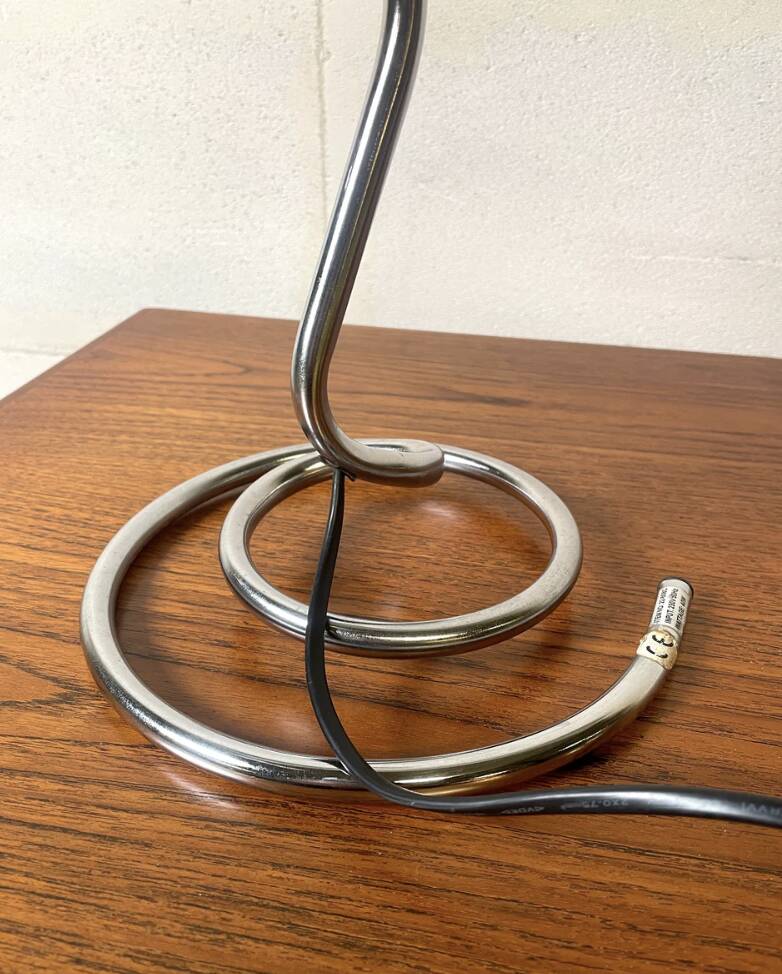 Space-Age chrome spiral desk lamp ⎜ 1980s