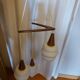 Large suspension boomerang teak , Philips design Louis Kalff ( 114 cm )