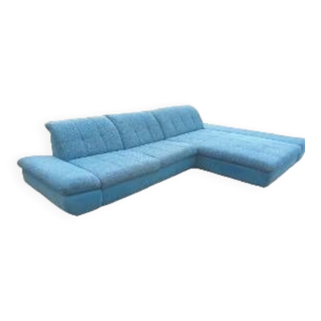 Corner sofa, vintage sofa, light blue sofa