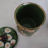 6-piece smoking service of enamelled earthenware