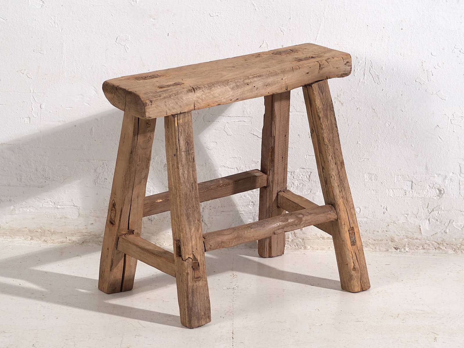 Pair of antique stools (circa 1900). Set of 2 pieces