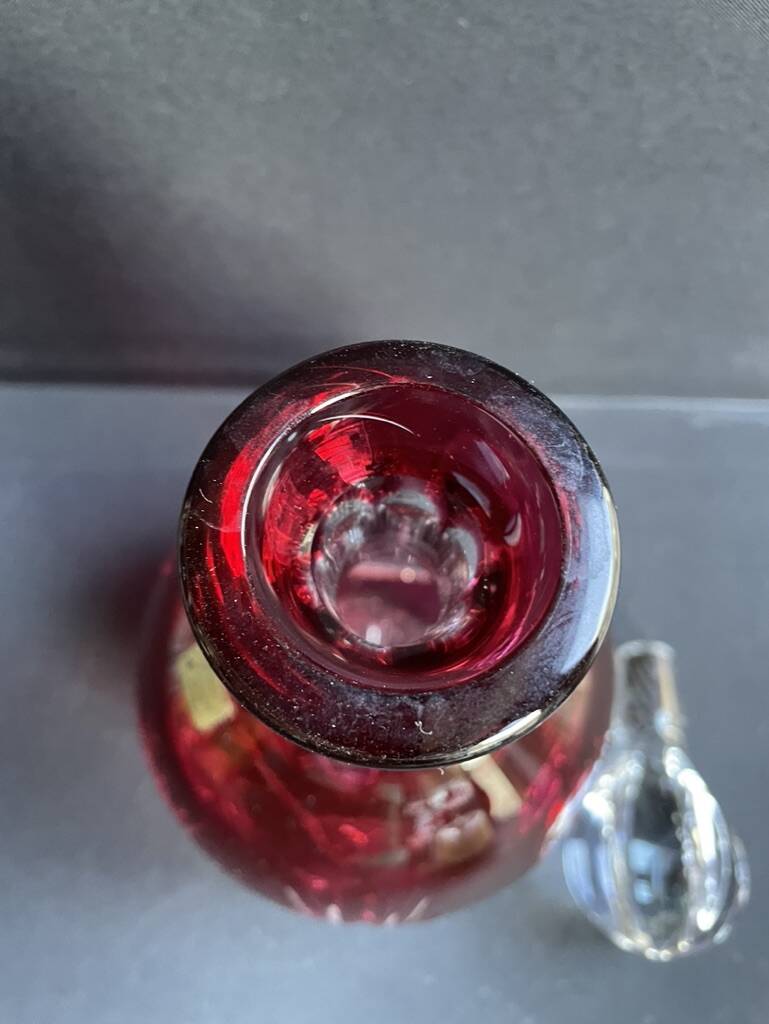 Overlay cut crystal carafe – Cristallerie d’Art Roger Gross Le Clairupt Baccarat