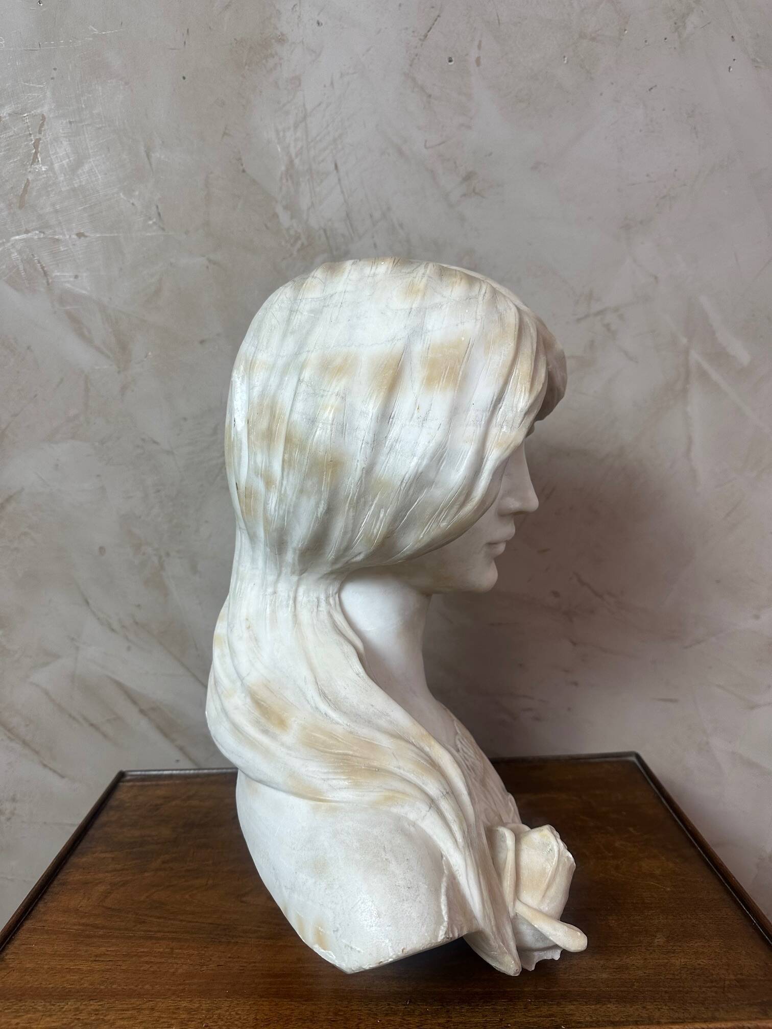 Marble bust of a woman