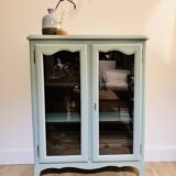 Painted wooden glass library