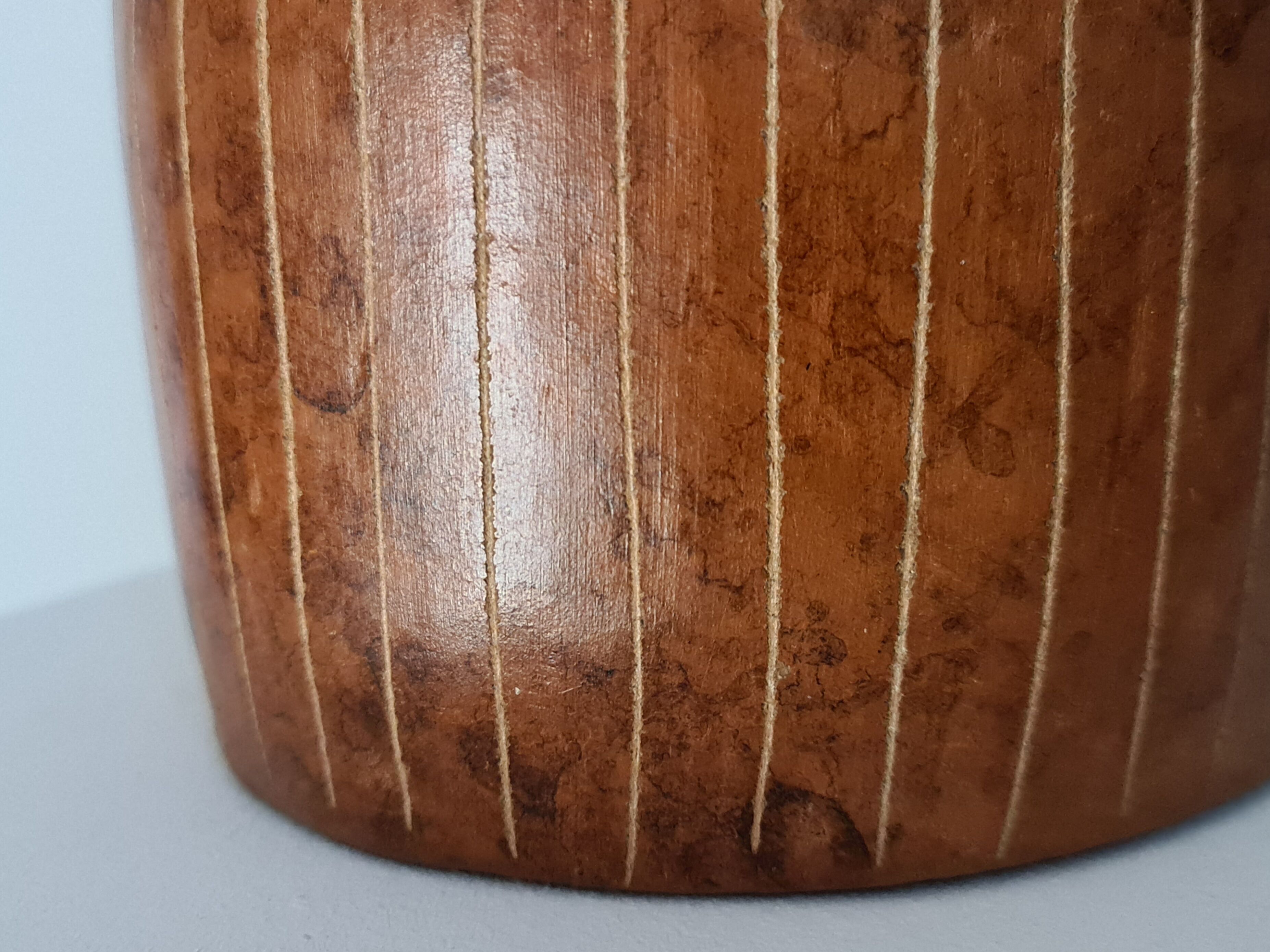 70s ridged ceramic vase