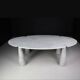 Big White Carrara Marble Eros Table by Angelo Mangiarotti for Skipper, 1990s