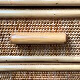 Chest of drawers in rattan and bamboo