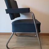 Industrial PULLMAN chair 60 sad vintage blue