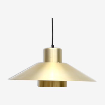 Vintage pendant lamp in brass, denmark 1970s