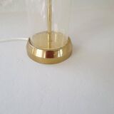 Mid-century glass and brass table lamp Bergbom B-019 Sweden 1960s