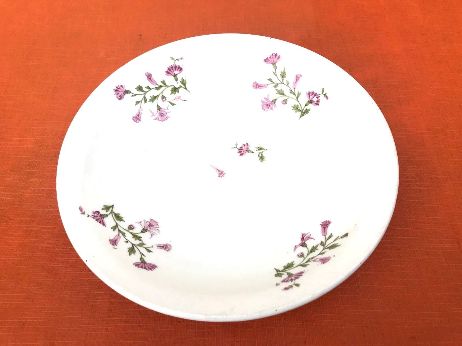 1900s Deep plate White porcelain with floral decoration