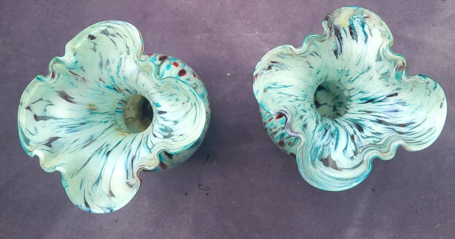 Paire de vases modèle Pervenche  Legras