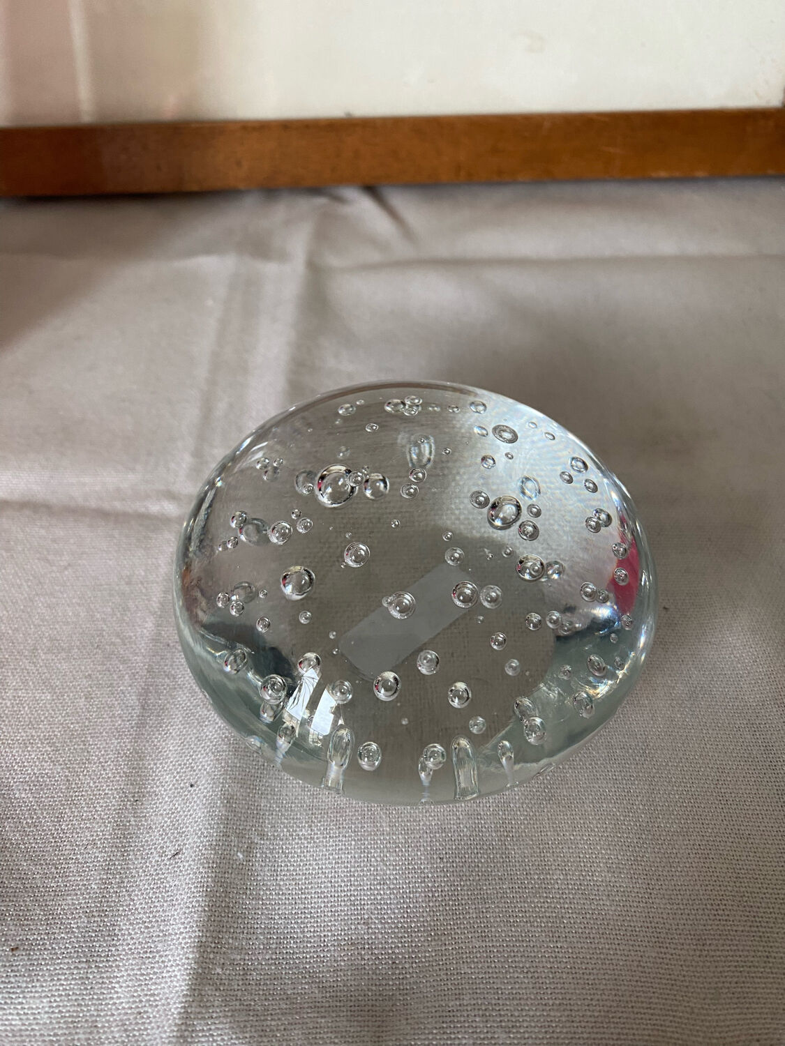 Bubble glass paperweight