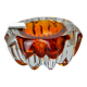 Orange Sommerso ashtray by Seguso, Murano glass, Italy, 1970